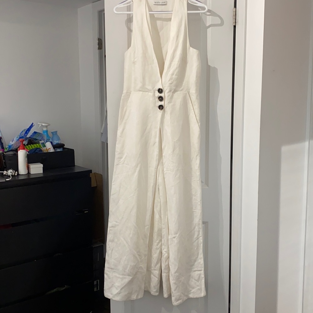 Shona joy Sleeve Jumpsuit in ivory